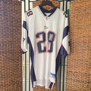 Reebok White and Blue Men's Patriots Jersey